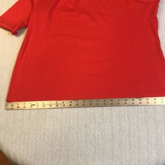 Talbots women’s 2XP Orange touch of Coral 100% cotton Used Pit to PIT 24 1/4" U - Picture 10 of 13